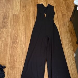Lulu's Elegant Black Wide-Leg Jumpsuit